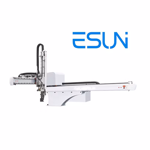 Tuta robot con braccio oscillante per mini macchina a iniezione per stampi a canale freddo